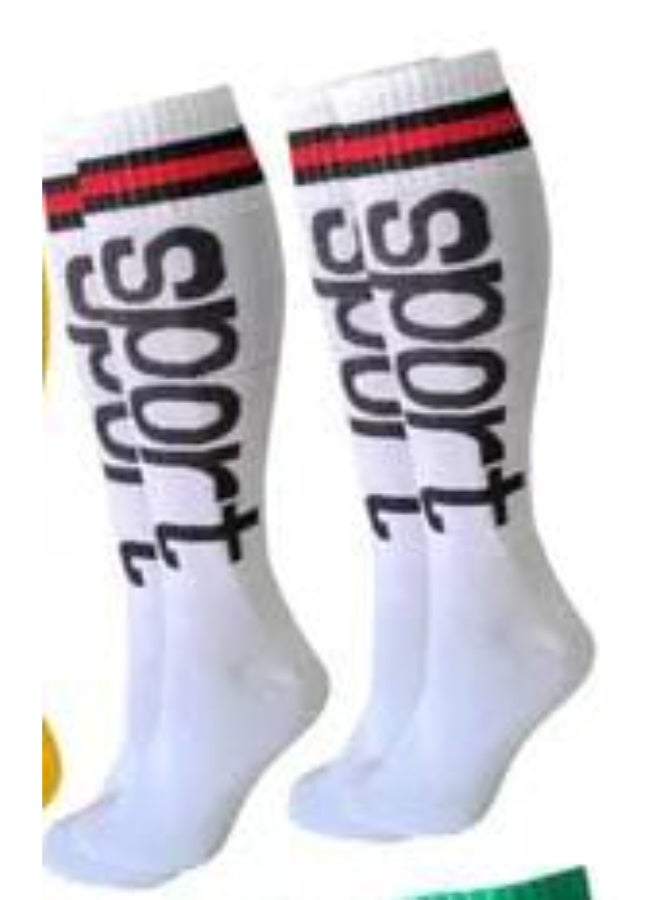 Unisex Athletic Knee-High Sports Socks – Breathable, Cushioned, Non-Slip Design (black blue red white-Colour Pack) - Image 2